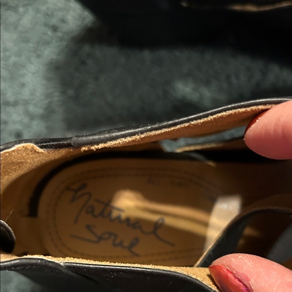 Natural Soul Black Strappy Sandals - Picture 2 of 7